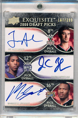 Upper Deck 2007-2008 Exquisite Collection Draft Picks Reservation #DPK Joe Alexander / Jason Thompson / Marreese Speights 167/199