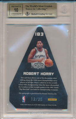 Panini 2011-2012 Prefered Choice Awards #183 Robert Horry 12/25 / BGS Grade 9.5 / Auto Grade 10