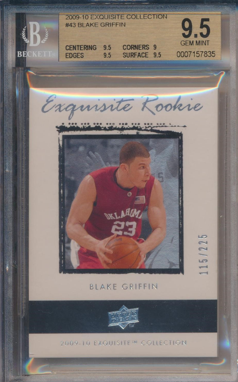 Upper Deck 2009-2010 Exquisite Collection RC #43 Blake Griffin 115/225 / BGS Grade 9.5