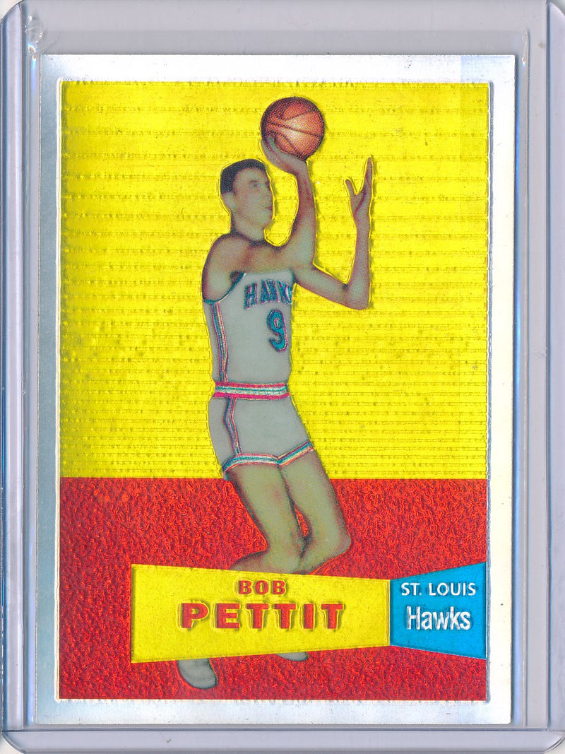 Topps 1996-1997 Finest Reprint Refractor #24 Bob Pettit