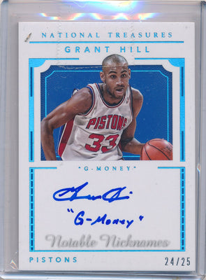 Panini 2015-2016 National Treasures  Notable Nicknames  #NN-GHL Grant Hill 24/25