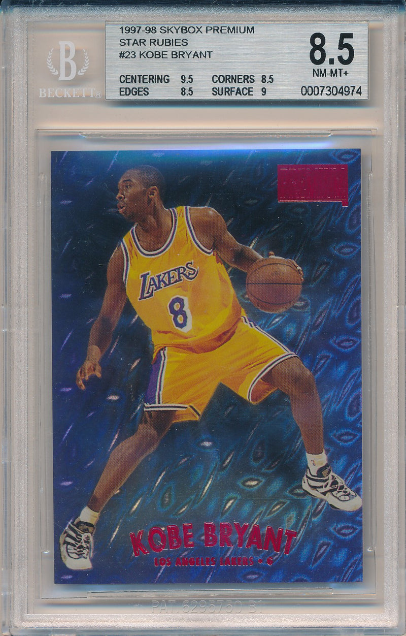 SkyBox 1997-1998 Premium Star Rubies #23SR Kobe Bryant 45/50 / BGS Grade 8.5