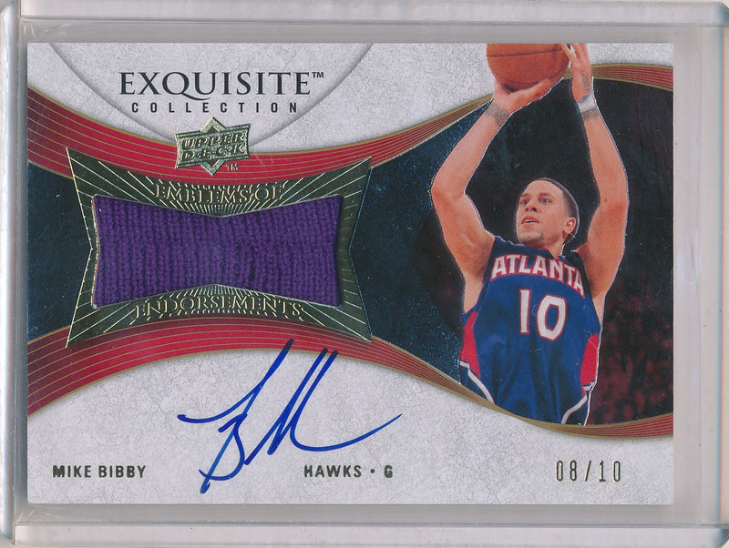 Upper Deck 2007-2008 Exquisite Collection Emblems Of Endorsement #EEMB Mike Bibby 8/10