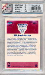 Fleer 1986-1987 Stickers GU Bulls Patch #8 Michael Jordan 8/11 / BGS Grade 9
