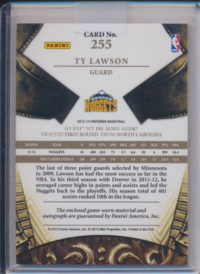Panini  2011-2012 Crown Royale Silhouettes #255 Ty Lawson 11/49