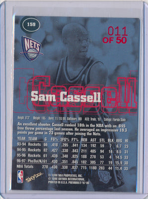 SkyBox 1997-1998 Premium Star Rubies #159 Sam Cassell 11/50