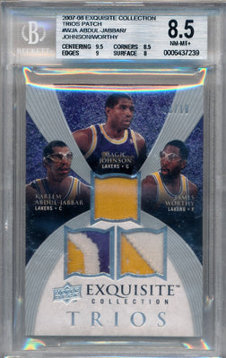 Upper Deck 2007-2008 Exquisite Collection Trios Patch #WJA Kareem Abdul-Jabbar 8/10 / BGS Grade 8.5