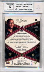 Upper Deck 2008-2009 Exquisite Collection Rookie Parallel #83 Mario Chalmers 5/6 / BGS Grade 8.5 / Auto Grade 10