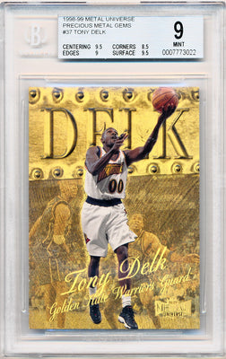 Skybox 1998-1999 Metal Universe Championship Precious Metal Gems #37 Tony Delk 19/50 / BGS Grade 9