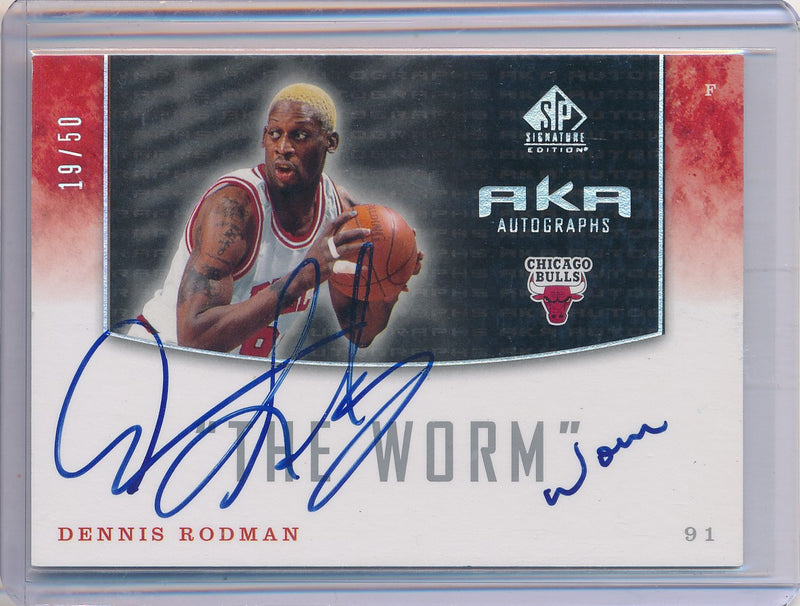 Upper Deck 2004-2005 SP Signature Edition AKA Autographs #AKA-DR Dennis Rodman 19/50