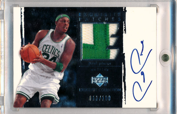 Upper Deck 2003-2004 Exquisite Collection Patches Autographs #AP-PP Paul Pierce 13/100