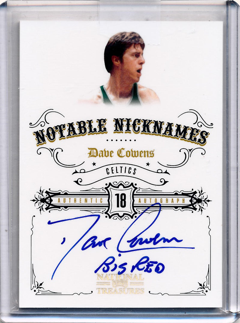 Panini 2009-2010 National Treasures Notable Nicknames  #NN-DC Dave Cowens 75/99