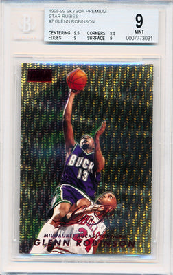 SkyBox 1998-99 Premium Star Rubies #7 Glenn Robinson 40/50 / BGS Grade 9