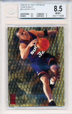 SkyBox 1998-99 Premium Star Rubies #84 Jason Kidd 19/50 / BGS Grade 8.5