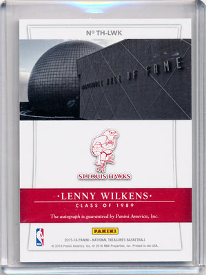 Panini 2015-2016 National Treasures  Treasures Of The Hall #TH-LWK Lenny Wilkens 9/10