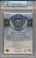 Upper Deck 2005-2006 Exquisite Collection Noble Nameplates #NN-DH Dwight Howard 4/25 / BGS Grade 9 / Auto Grade 10