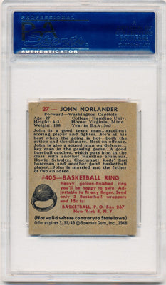 Topps Bowman 1948   #27 John Norlander   / PSA Grade 5 / Auto Grade None