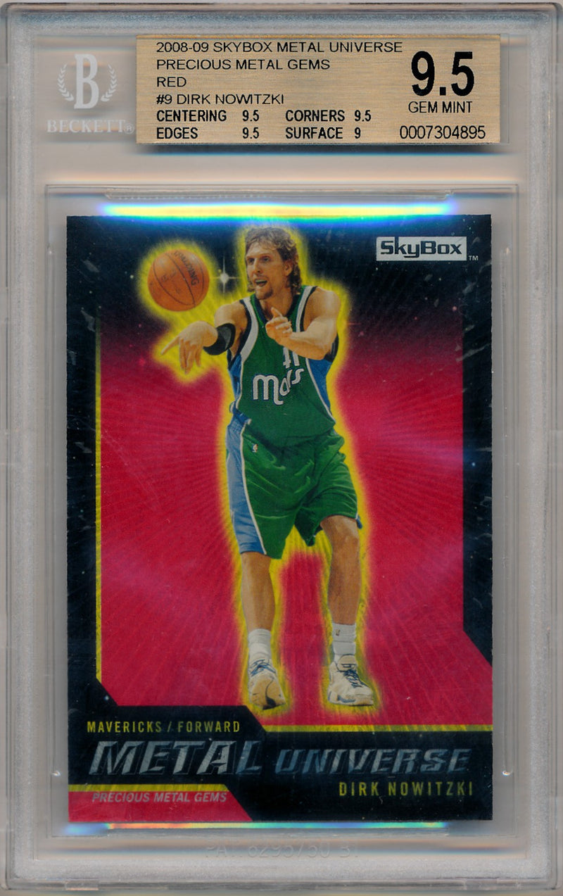 Skybox 2008-2009 Metal Universe Precious Metal Gems Red #9 Dirk Nowitzki 46/50 / BGS Grade 9.5