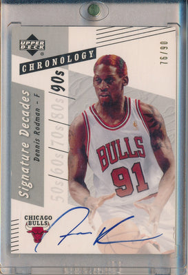 Upper Deck 2006-2007 Chronology Signature Decades #D-RO Dennis Rodman 76/90