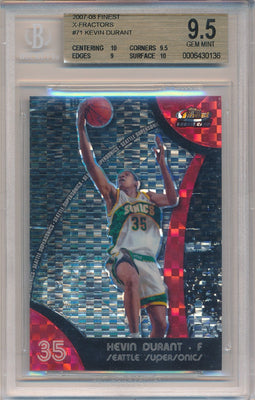 Topps  2007-2008 Finest X-Fractors #71 Kevin Durant 13/15 / BGS Grade 9.5