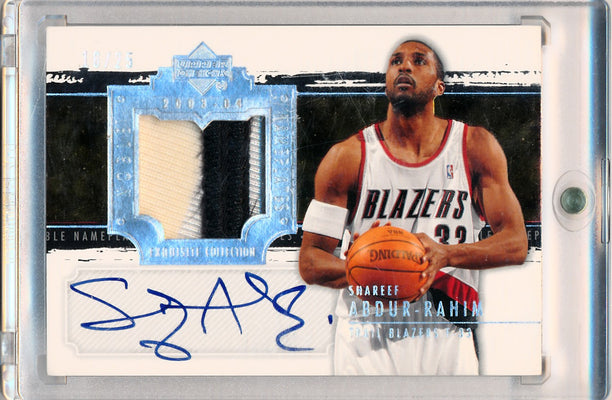 Upper Deck 2003-2004 Exquisite Collection Noble Nameplates #NN-SA Shareef Abdur-Rahim 16/25