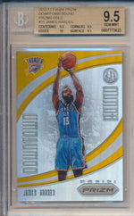 Panini  2012-2013 Prizm Downtown Bound Prizms Gold #19 James Harden 7/10 / BGS Grade 9.5