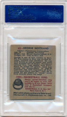 Topps Bowman 1948   #42 George Nostrand  / PSA Grade Authentic