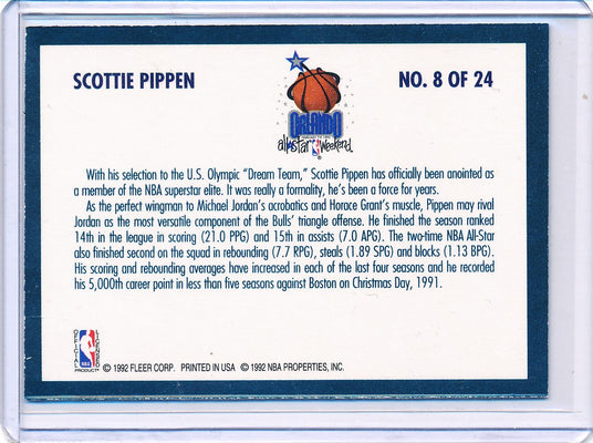 Fleer 1992-1993 Basketball All Star Weekend #8/24 Scottie Pippen
