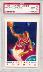 Fleer 1991  Pro-Visions #2 Michael Jordan 2/6 / PSA Grade 10