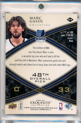 Upper Deck 2008-2009 Exquisite Collection Rookie Parallel #89 Marc Gasol 23/25