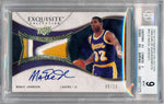 Upper Deck 2007-2008 Exquisite Collection Emblems Of Endorsement #EEJO Magic Johnson 9/10 / BGS Grade 9 / Auto Grade 10