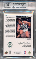 Upper Deck 2009-2010 Exquisite Collection Exquisite Collection #78E Larry Bird 17/25 / BGS Grade 9 / Auto Grade 10