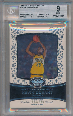 Topps  2007-2008 Finest X-Fractor #102 Kevin Durant 6/25 / BGS Grade 9