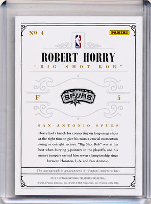 Panini 2012-2013 National Treasures  Notable Nicknames  #5 Robert Horry 23/99