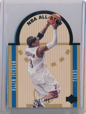 Upper Deck 2003-2004 SE Die Cuts NBA All Stars Black #SE12 Allen Iverson 21/25