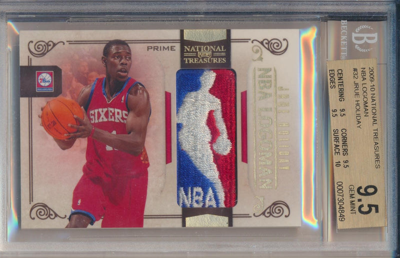 Panini  2009-2010 National Treasures NBA Logoman #32 Jrue Holiday 1/1 / BGS Grade 9.5