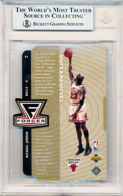 Upper Deck 1998-1999 Forces Gold #F1 Michael Jordan 11/25 / BGS Grade 9