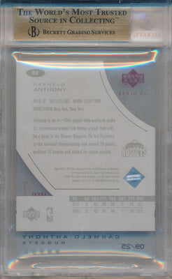 Upper Deck 2003-2004 UD Glass Crystal #98 Carmelo Anthony 09/25 / BGS Grade 9.5