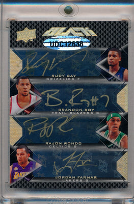 Upper Deck 2008-2009 Ud Black Octo Auto # Kevin Durant / Al Horford / Luis Scola / Rodney Stuckey / Rudy Gay / Brandon Roy / Rajon Rondo / Jordan farmer 2/3