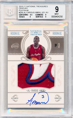 Panini 2010-2011 National Treasures  Century Platinum #208 Al-Farouq Aminu 2/5 / BGS Grade 9 / Auto Grade 10