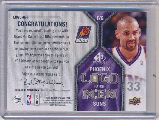 Upper Deck 2009-2010 SP Game Used LogoMen #LOGO-GH Grant Hill 4/6