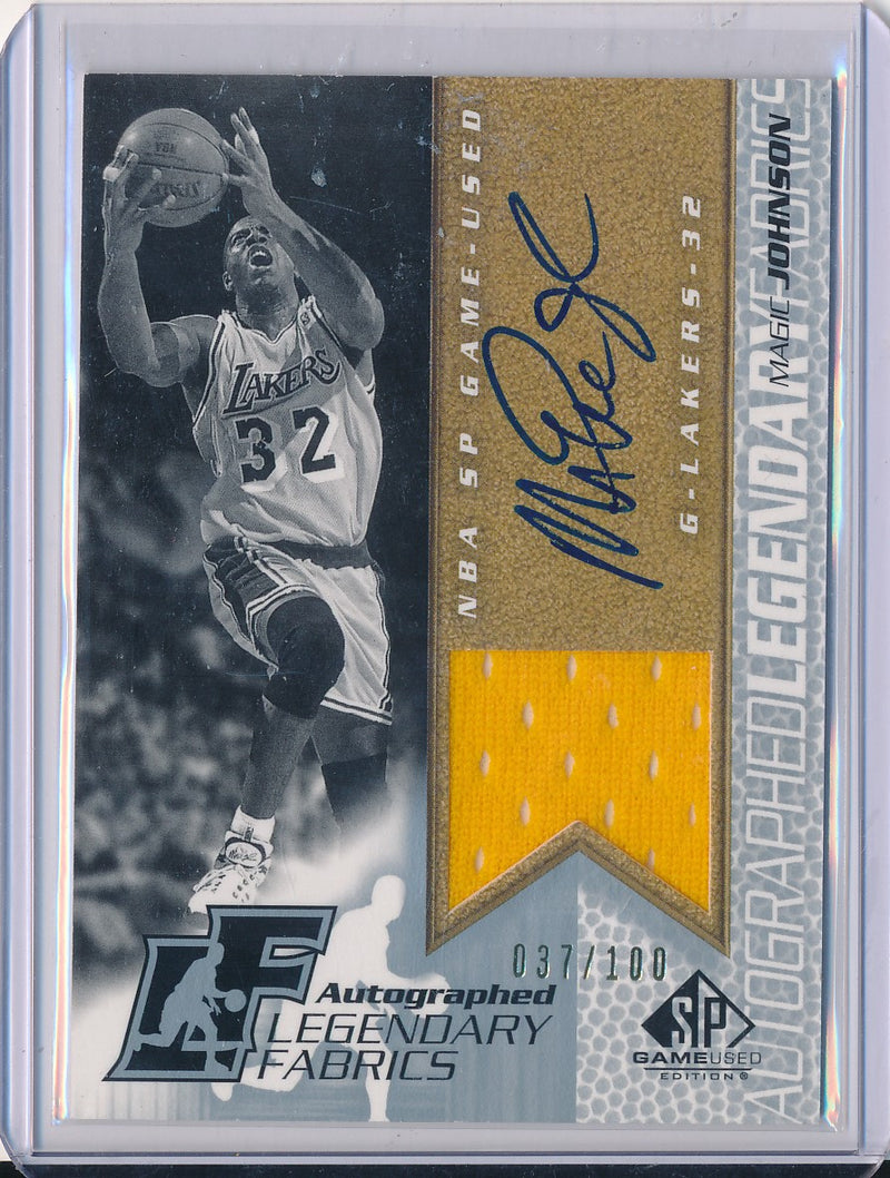 Panini 2017-2018 Immaculate Collection Patch Autographs #PA-MJS Magic Johnson 5/5