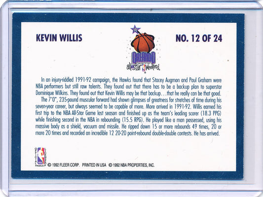 Fleer 1992-1993 Basketball All Star Weekend #12/24 Kevin Willis
