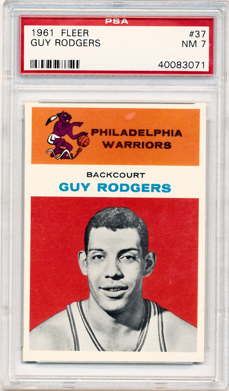 Fleer 1961 Philadelphia Warriors  #37 Guy Rodgers  / PSA Grade 7