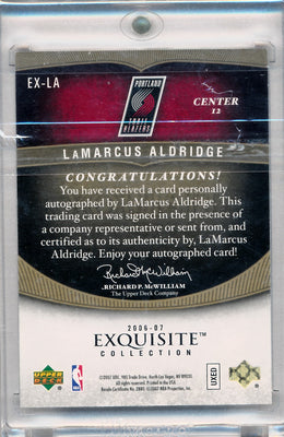 Upper Deck 2006-2007 Exquisite Collection Exquisite Enshrinements #EXLA Lamarcus Aldridge 2/25