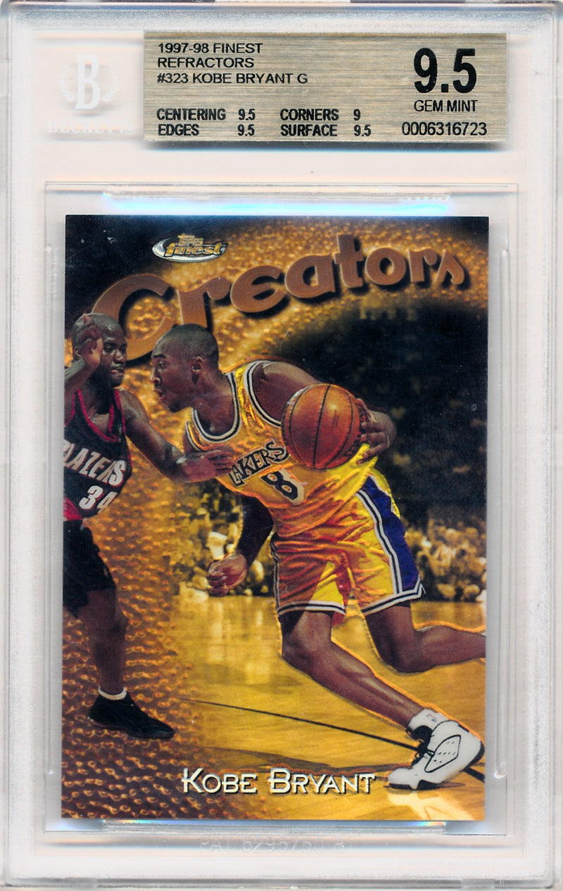 Topps 1997-1998 Finest Refractors #323 Kobe Bryant 155/289 / BGS Grade 9.5