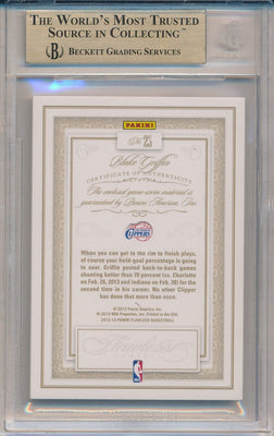 Panini 2012-2013 Flawless Emerald Jumbo Patches #23 Blake Griffin 4/5 / BGS Grade 9.5