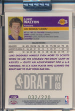 Topps  2003-2004 Chrome  X-Fractor #142 Luke Walton 32/220