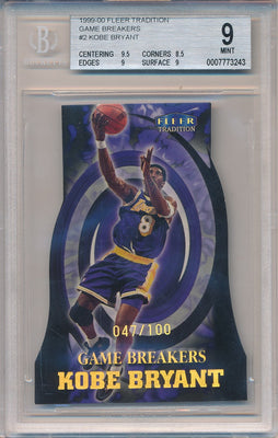 Fleer 1999-2000 Tradition Game Breakers #2/15GB Kobe Bryant 47/100 / BGS Grade 9