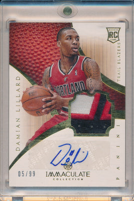 Panini 2012-2013 Immaculate Collection Rookie Card #130 Damian Lillard 51/99